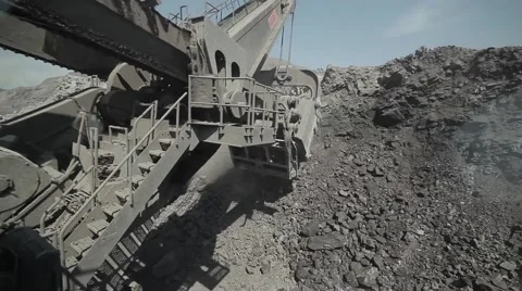 Turning of excavator to the right and digging it bucket  native color Stock Footage 51450284