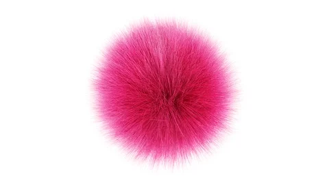 The turning fluffy ball. 4K Resolution. Looping. Alpha channel. Stock Footage 87471746