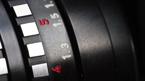 Turning Focusing Ring on Camera Lens Stock Footage 234814256