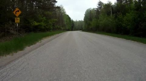 Turning forest road. Stock-Footage 7373116