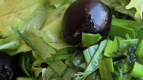 Turning fresh vegetable Stock Footage 24879133