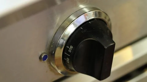 Turning on a gas oven Stock Footage 40450529