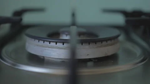 Turning on gas ring Stock Footage 130799979