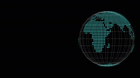 Turning Globe with loop with alpha matte Stock Footage 45884655