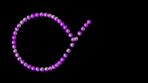 Turning globes on the route of infinity symbol. Stock Footage 122666976