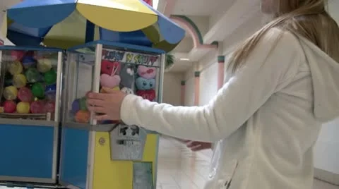 Turning gum ball machine Stock Footage 10574291