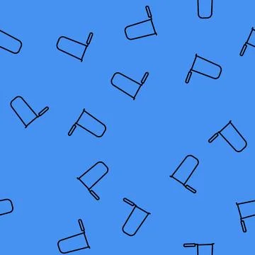 Turning hand saw vector seamless pattern Stock Illustration