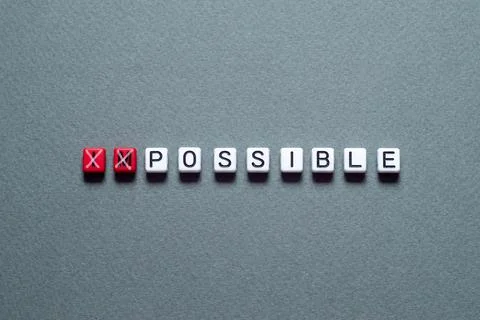 Turning the impossible into the possible,word concept Stock Photos