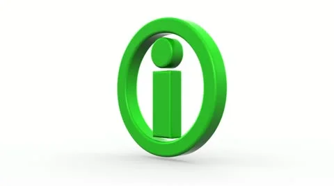 Turning info symbol loop with alpha Video stock 12486172