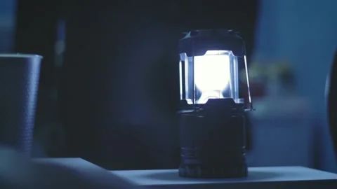 Turning off a Lamp Stock Footage 199664057