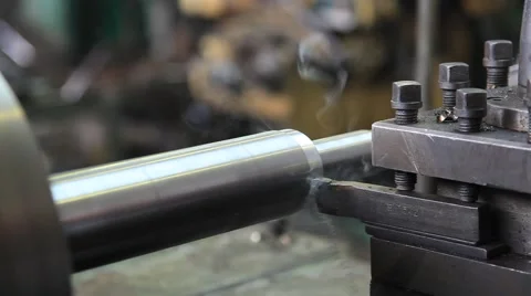 Turning lathe in action. Stock Footage 62907957