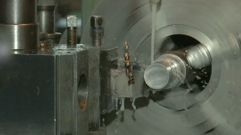 Turning lathe in action. Stock Footage 88696511