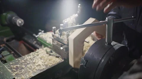 Turning lathe Stock Footage 61388216
