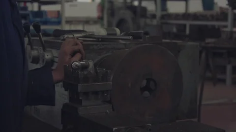 Turning lathe Stock Footage 77224506