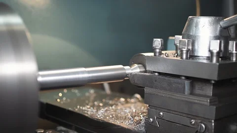 Turning on the lathe Video stock 87123265