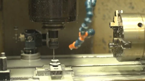 Turning lathe in operation Stock-Footage 84507079