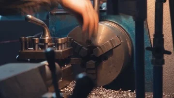 Turning lathe2 Video stock 86100676