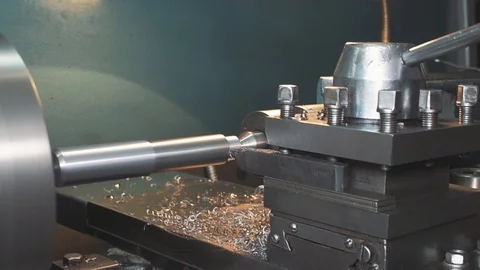 Turning on the lathe2 Video stock 87123391