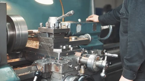 Turning on the lathe4 Video stock 87123231