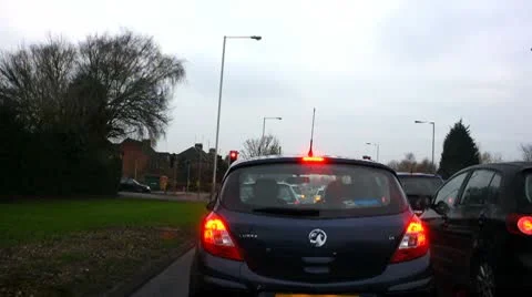 Turning left at the traffic lights Stock Footage 10720480