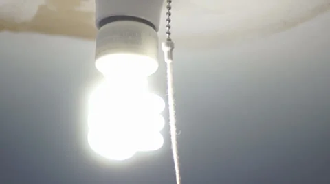 Turning On Light - Compact Fluorescent Stockbeeldmateriaal 35232625