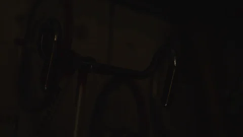 Turning on Light Switch in Bike Storage Room Stock-Footage 122333981
