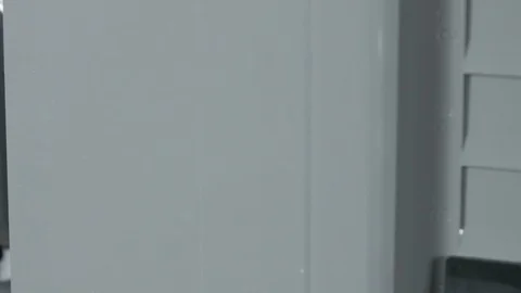 Turning On Light Switch in Electrical Box SLIDE LEFT Stock-Footage 104872752