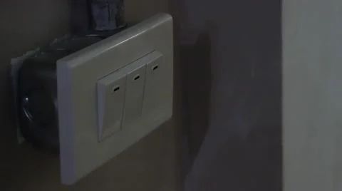 Turning Light Switch Stockbeeldmateriaal 62835370