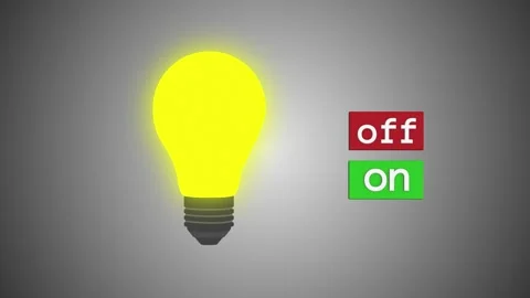 Turning on the Light Switch. Turning off. On and Off Button. 4K Stock Footage 276952003