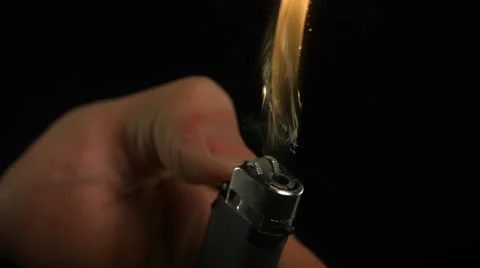 Turning on lighter, Slow Motion Video stock 41830264