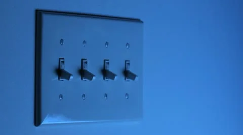 Turning the lights on and off Video stock 21945742