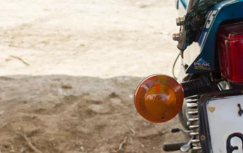 Turning lights on motorcycle. Stock Photos