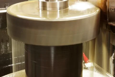 Turning machine cylinder processing Stock Photos