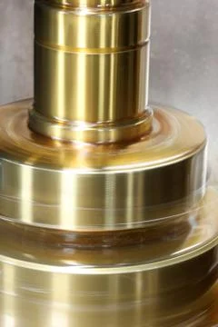 Turning machine cylinder processing Stock Photos