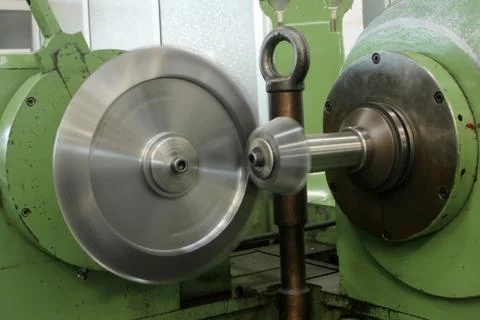 Turning machine cylinder processing Stock Photos