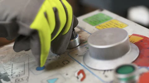 Turning machine off Stock Footage 68837675