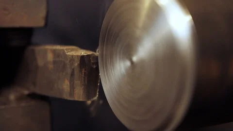 Turning machine, lathe, part, rotation Stock Footage 123425597