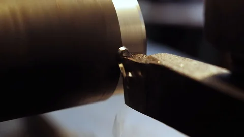 Turning machine, lathe, part, rotation Stock Footage 123425630