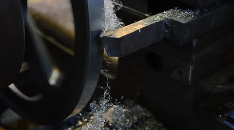 Turning machine at works Stock Footage 24568664
