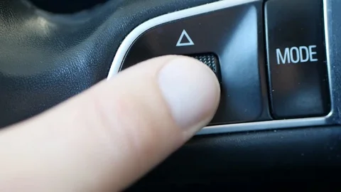 Turning mode selection wheel on car steering wheel Stock Footage 88411152