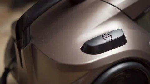Turning on the operation button of a bagless modern vacuum cleaner Stock Footage 262438378