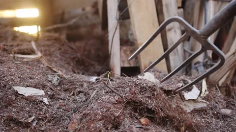 Turning Organic Compost Stock Footage 158860964