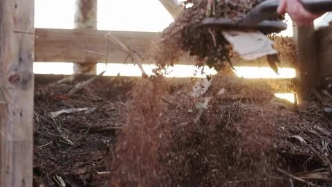 Turning Organic Compost Stock Footage 158860973