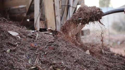 Turning Organic Compost Stock Footage 158860985
