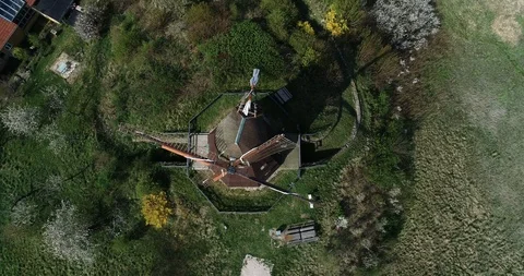 Turning over old windmill Video stock 106881505