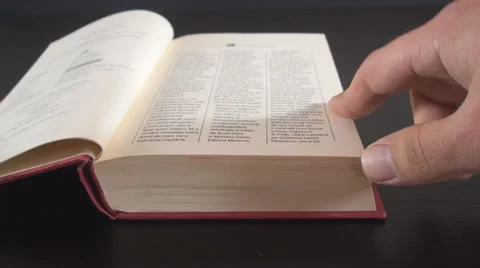 Turning The Page Point Of View-Shot Video stock 35457833