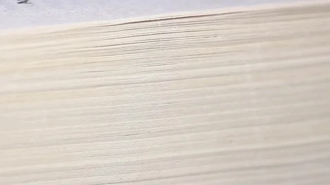 Turning The Pages Of Book Close Up Macro Stock Footage 83004159