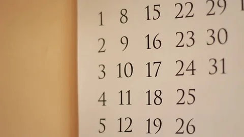 Turning Pages of Calender Stock Footage 70505229