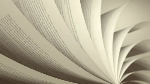 Turning Pages (Loop) English Book Stock Footage
