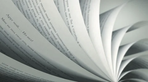 Turning Pages (Loop) Russian Book Stock-Footage 39959103